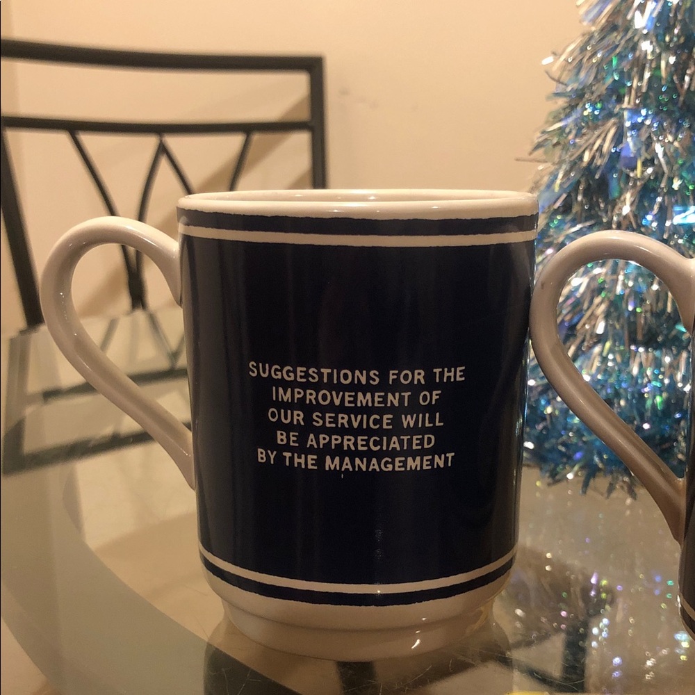 Kate Spade Lenox All Day Specials Navy Blue and White Mugs Set NWOT - Picture 4 of 9